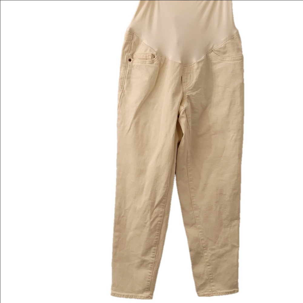 Cream High-Waisted Pants